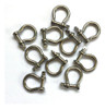 Manilha De Arco De Aço Inoxidável, 4 Mm, Cor Prata, Para Par 0
