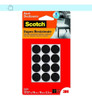 Protetor Antideslizante 3m Scotch Redondo Preto Pequeno 12un 0