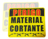 10 Placas Quadrad Sinalização Perigo Material Cortante 20x15 0