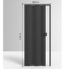 Porta De Pvc Sanfonada 210x85cm Permatti Preto 2