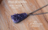 Drusa De Amatista Natural En Bruto Amatista Violeta Collar 3
