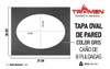 Tapa Pared Calefacción Tromen Oval Caño 8'' Salamandra Horno 2