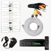 Kit Tv Digital Hd Decodificador Tda1000 Antena 10mts Cable 0