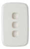 Tapa Y Bastidor Para 3 Módulos Tecnova, Slim Color Blanca 0