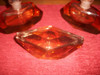 Juego De Perfumeros En Cristal Ambar Con Detalles 2
