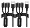Dircho Paquete De 2 Cables De Carga Usb Mltiples De 4 Pies U 0