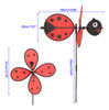 Ladybug Windmill Whirligig Wind Spinner Home Yard Garden Dec 3