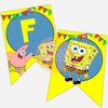 Banderines Cumpleaños Personalizados Bob Esponja 0