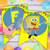 Banderines Cumpleaños Personalizados Bob Esponja 1