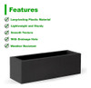 Elly Décor 24 X 8 Pulgadas Maceta Rectangular De Plástico Co 2