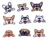 9 Peças De Remendo De Cachorro De Bolso Pequeno Fofo, Kawai 0
