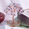 Árbol Cristal Cuarzo Rosa, Aguamarina Y Amatista Cobre Con Y 2