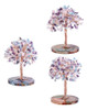 Árbol Cristal Cuarzo Rosa, Aguamarina Y Amatista Cobre Con Y 3