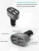 4-puertos Usb Coche Cargador Adaptador De Corriente Cable In 3