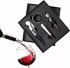 Accesorios Vino Set Para Regalo Presentación En Caja Negra 0