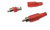 Fichas Rca Macho Plástica Color Rojo 1