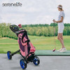 Carro De Golf Con 4 Ruedas Plegable - Serenelife Slgz36 3
