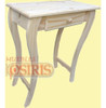 Mesa De Arrime Antigua En Pino 60 X 40/30pf. Y Mesa De Luz 1
