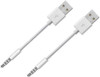Cable Usb A 3.5mm, 2 Pack/blanco 0
