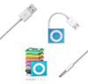 Cable Usb A 3.5mm, 2 Pack/blanco 2