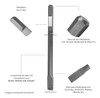 Kit Com 2 Talhadeiras Hexagonal Sem Colar 28 Mm Hessen 28,6 1