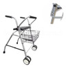 Andador Ortopédico Plegable Manija Regulable Asiento Canasto 4