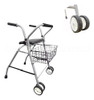 Andador Ortopédico Plegable Manija Regulable Asiento Canasto 5