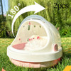 2 Pçs Hamster Viagem Transportadora Gaiola Pequeno Rosa 3