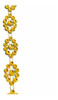 Galon Falso Strass Ojito #803 Oro Deco Ropa Bijou X 2 Metros 2