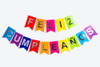 Banderin Multicolor Letra Plateada Feliz Cumpleaños Cotillon 0