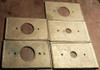 Antiguas Plaquetas Bronce, Luz, Enchufe, Timbre, Impecables 4