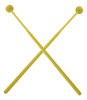 2 Peças De Instrumentos De Percussão Malho De Sino Amarelo 0