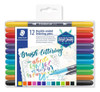 Caneta Staedtler  Brush Letter Ponta Dupla 12 Cores Hidrocor 0
