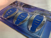 Juego Pedaleras 3pz Auto Universales Metal Azul J208 1