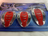 Juego Pedaleras 3pz Auto Universales Metal Azul J208 2