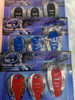 Juego Pedaleras 3pz Auto Universales Metal Azul J208 3