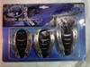 Juego Pedaleras 3pz Auto Universales Metal Azul J208 7