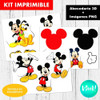 Kit Imprimible Letras 3d Editables Mickey Mouse 3