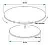 Prato / Centro/ Tabua Giratório Para Mesa Mdf 60 Cm - Branco 7
