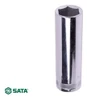 Soquete Sextavado Longo 22mm Encaixe 3/8'' Crv - Sata 1