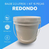 Balde Para Óleo De Carro Leve 2.2l Branco 15 Pçs 1