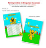 Kit Imprimible Etiquetas Escolares Mikecrack Compàs Editable 3