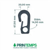 Gancho Ternminal De Plastico Para Soga Elastica Cabo X 24 U. 4