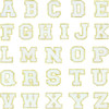 Remendo De Letras Em Ferro, Letras Em Inglês De Chenille Do 0