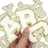 Remendo De Letras Em Ferro, Letras Em Inglês De Chenille Do 4