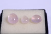 Cuarzo Rosa X3 Cabuchones 13x9, 9 Y 9x6mm (svgemstones) 1
