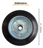 2 Rodas Borracha Maciça 203mm Rolamento Rolete Beltools 2