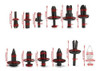 Nuevo 350pcs Coche Empuje Retenedor Pasador Remache Clip Aju 5