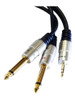Cable Audio Mini Plug Stereo X 2 Plug Mallado. Puresonic. 0