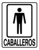 Letrero Caballeros     B.value 0